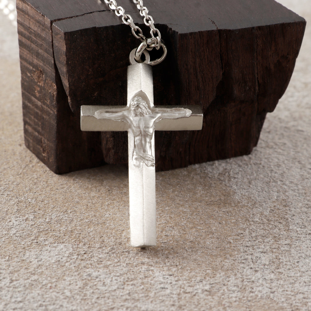 925 Sterling Silver Holy Crucifix, Sacred Jesus Cross Pendant for Faith & Salvation