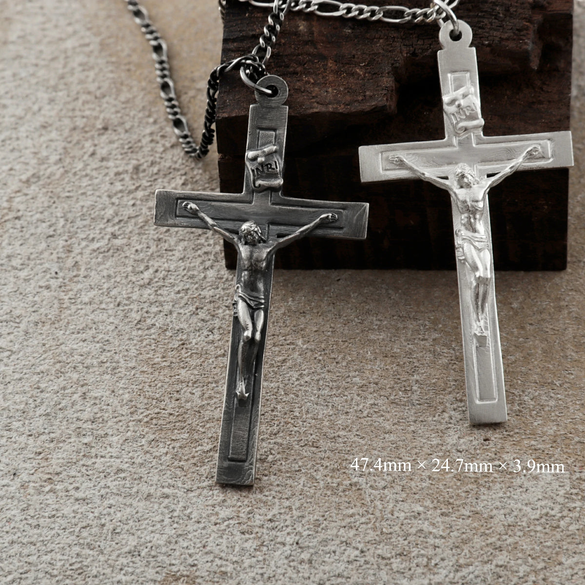 Sacred Fortitude Christ Pendant, Retro & Polished 925 Sterling Silver Talisman