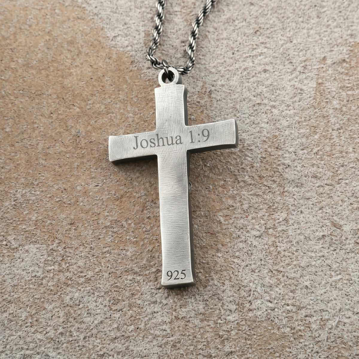 Divine Redemption Sunken Crucifix, Heavy Oxidized 925 Sterling Silver Talisman