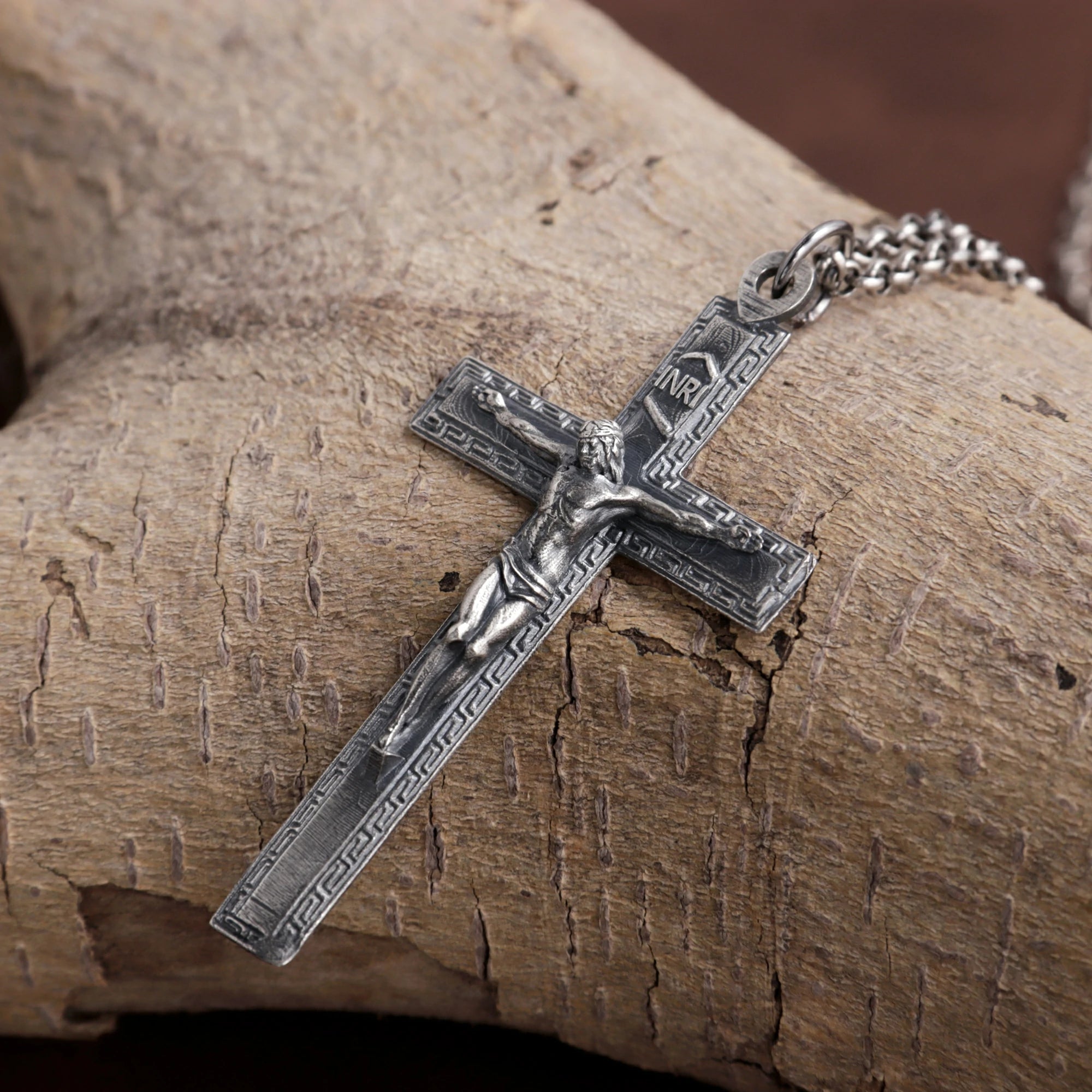 Custom 925 Sterling Silver Crucifix Necklace for Divine Salvation & Protection