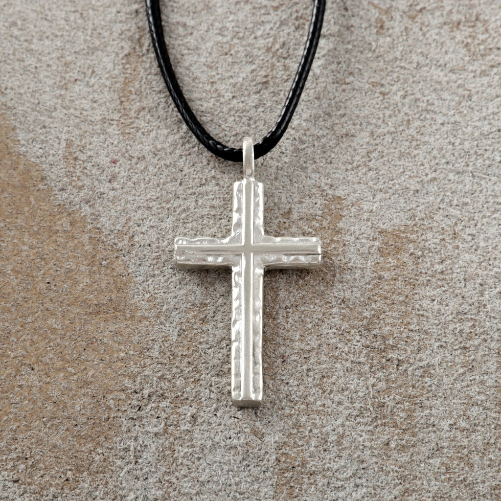925 Sterling Silver Custom Engravable Holy Cross Faith Pendant Necklace