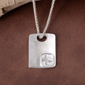 925 Sterling Silver Engravable Military Tag Cross Pendant Bound In Divine Protection