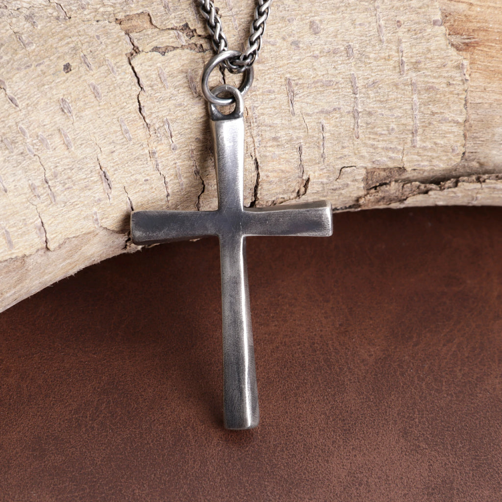 925 Sterling Silver Engravable Twisted Cross Pendant Anchored In Divine Grace