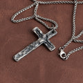 925 Sterling Silver Engravable Crucifix Pendant Bearing Christ Sacrifice In Divine Light