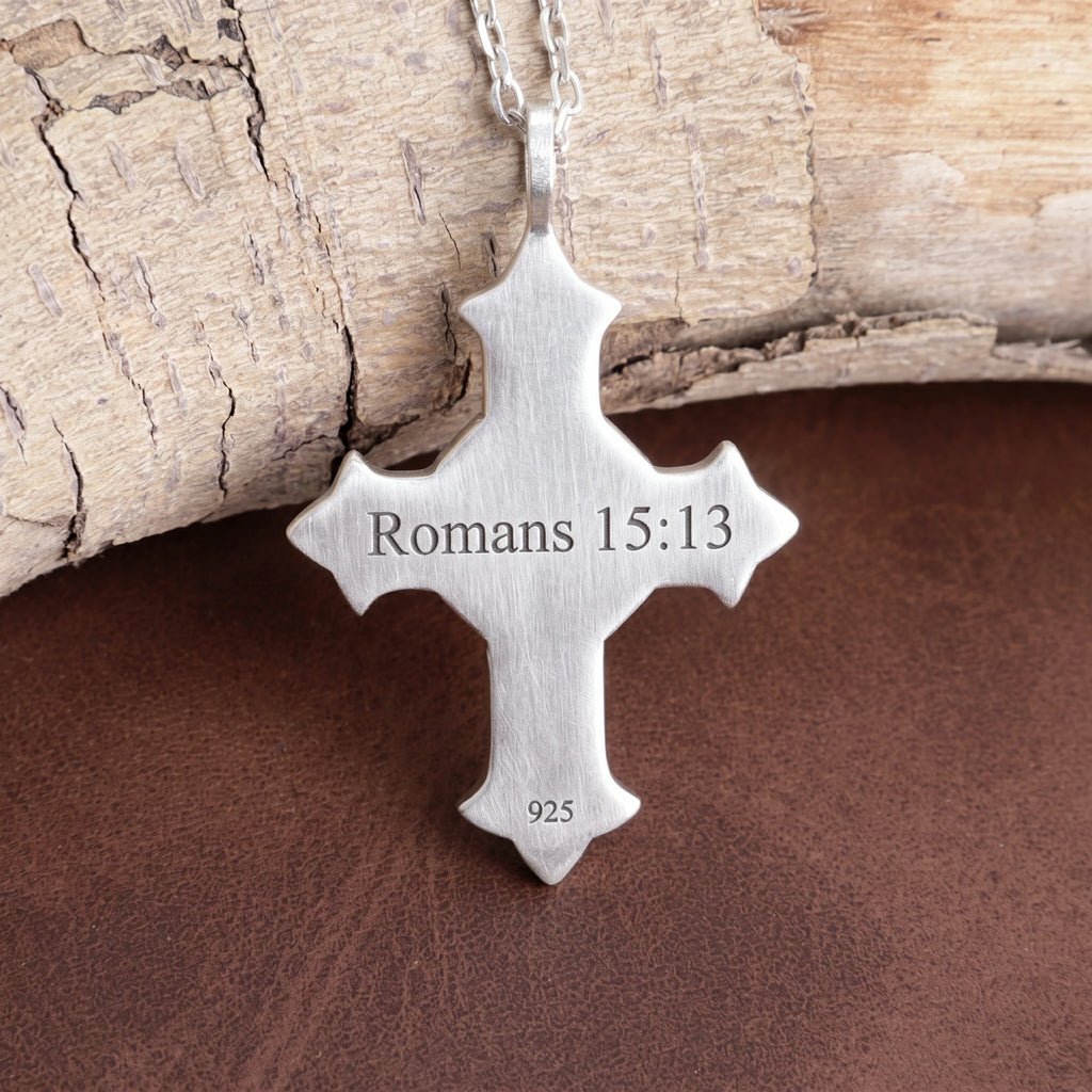 Custom 925 Sterling Silver Celtic Cross Pendant Enclosing Your Heart In Eternal Holy Light