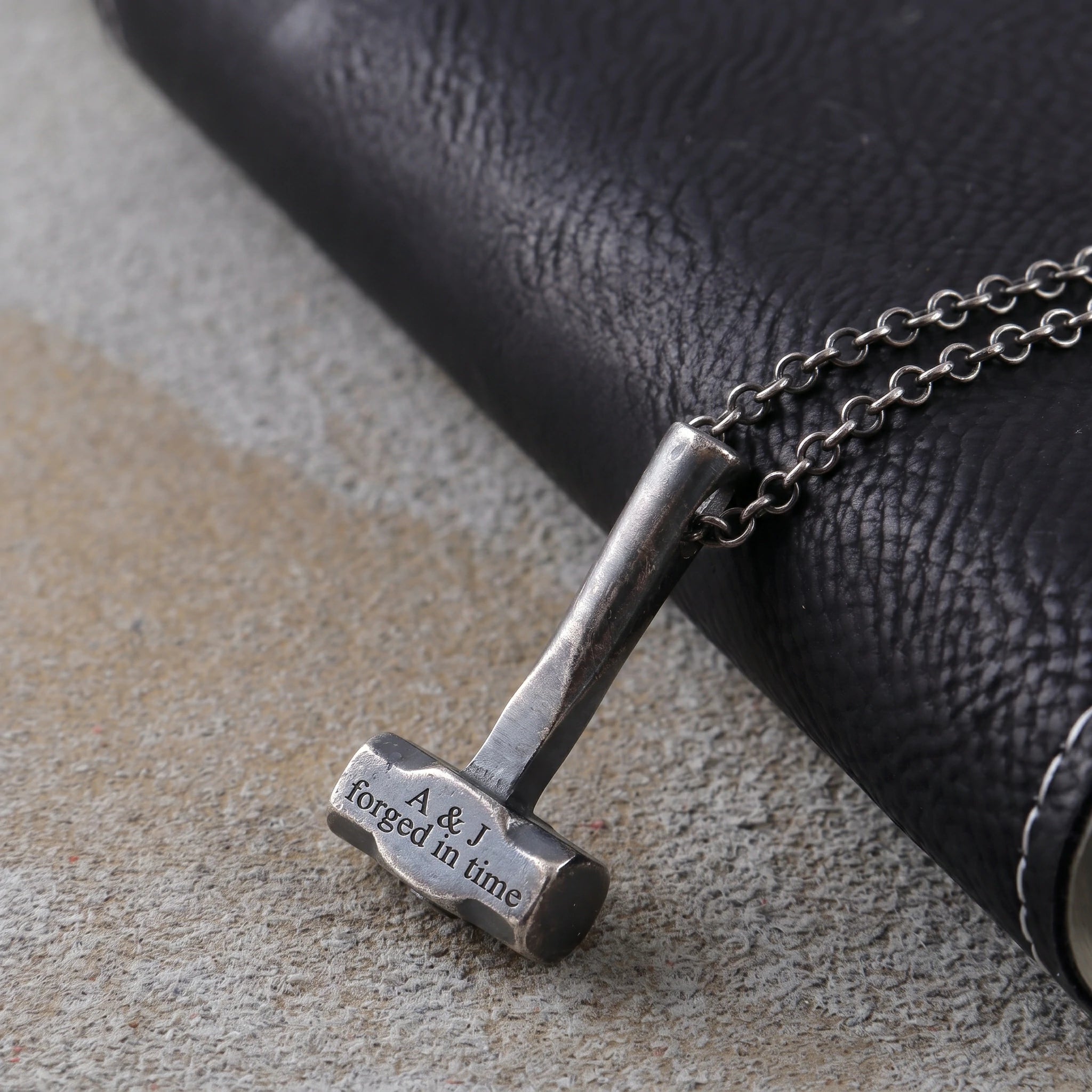 925 Sterling Silver Engravable Hammer Pendant, Personalized Artisan Jewelry