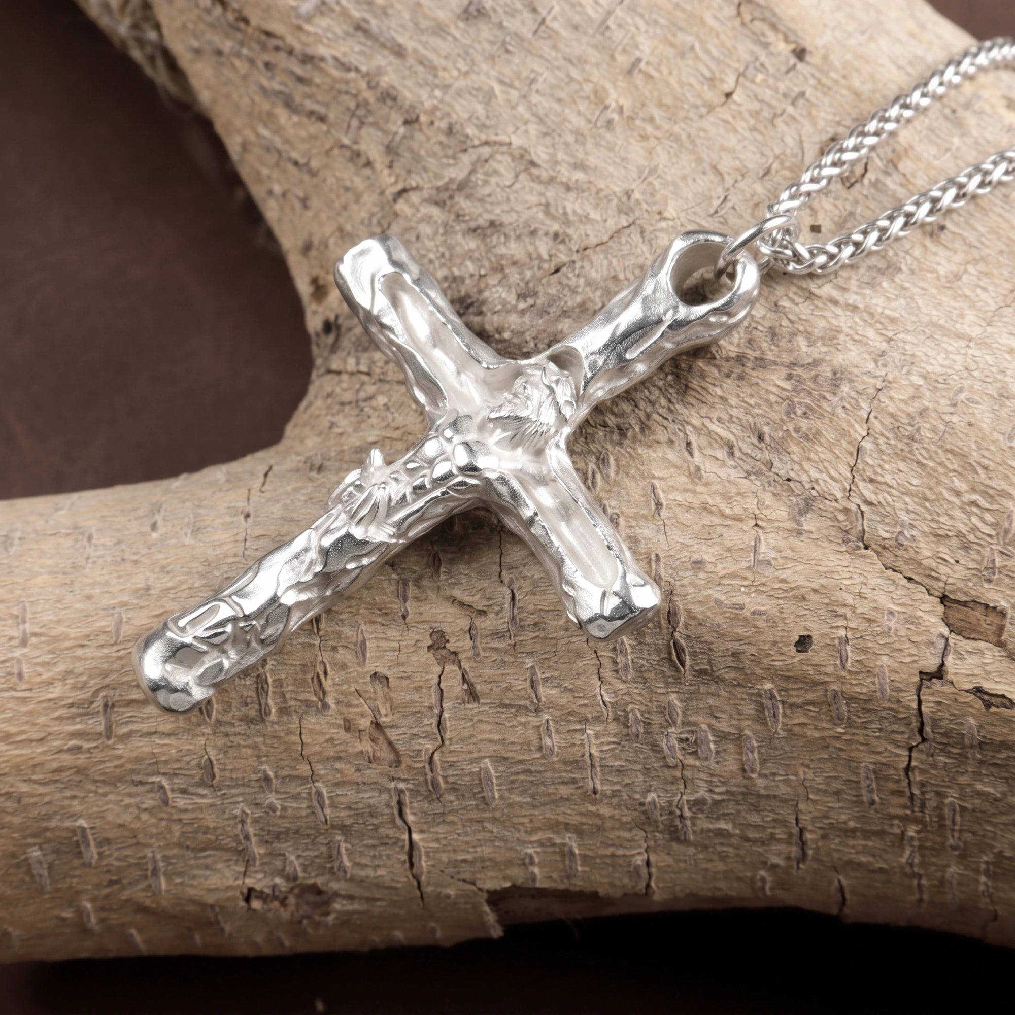 Sacred 925 Sterling Silver Lord Jesus Crucifix Pendant Jewelry