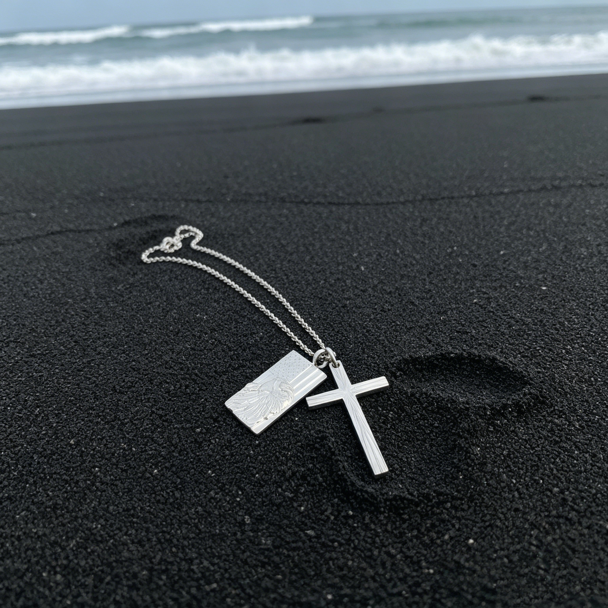 Sovereign Wings Radiant Cross, Solid 925 Sterling Silver Faith & Freedom Necklace