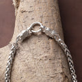 925 Sterling Silver Dragon Head Chopin Chain Durable Bracelet Gift for Him Her