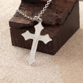 925 Sterling Silver Star of Bethlehem Cross Durable Engravable Faith Necklace