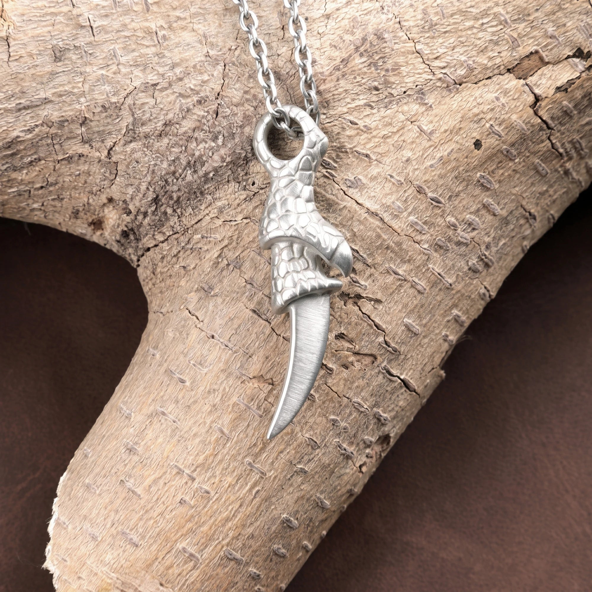 925 Sterling Silver Dragon Claw Pendant Necklace for Men, Durable Gothic Jewelry Gift