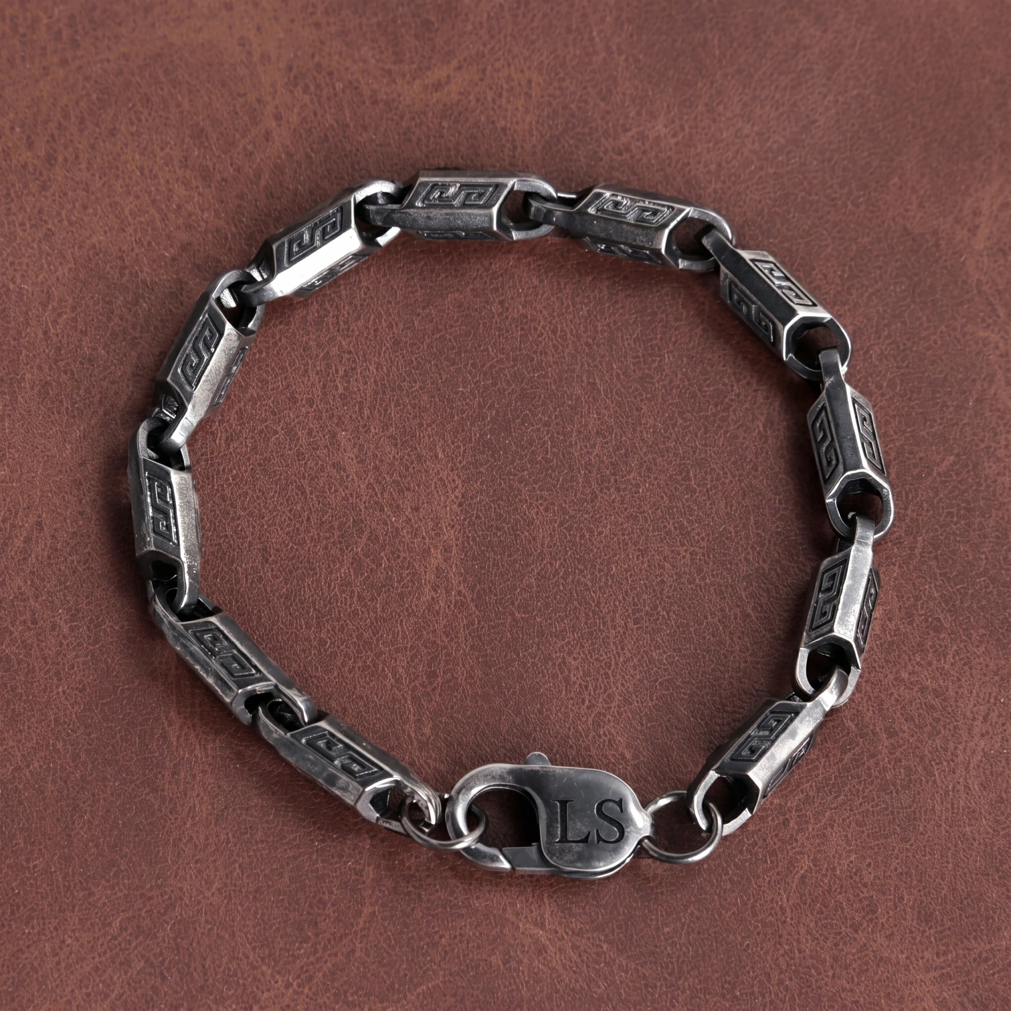Custom 925 Sterling Silver Engraved Link Bracelet for Timeless Style and Personal Identity