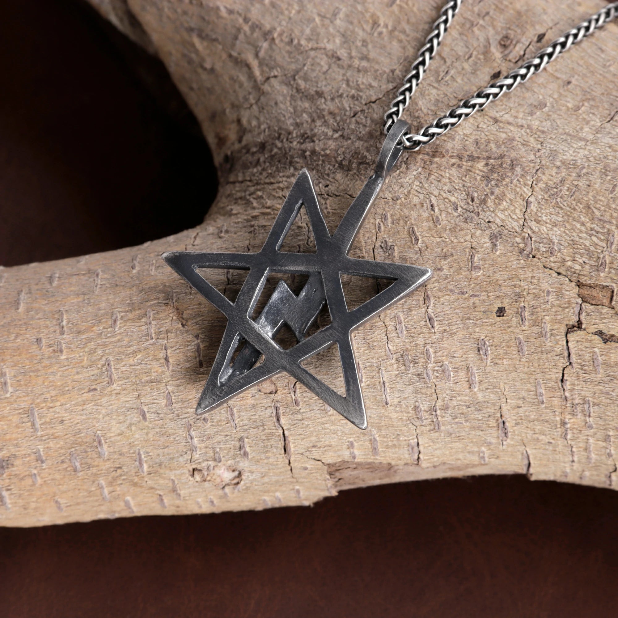 925 Sterling Silver Star Lightning Pendant for Bold Ambition and Inner Spark
