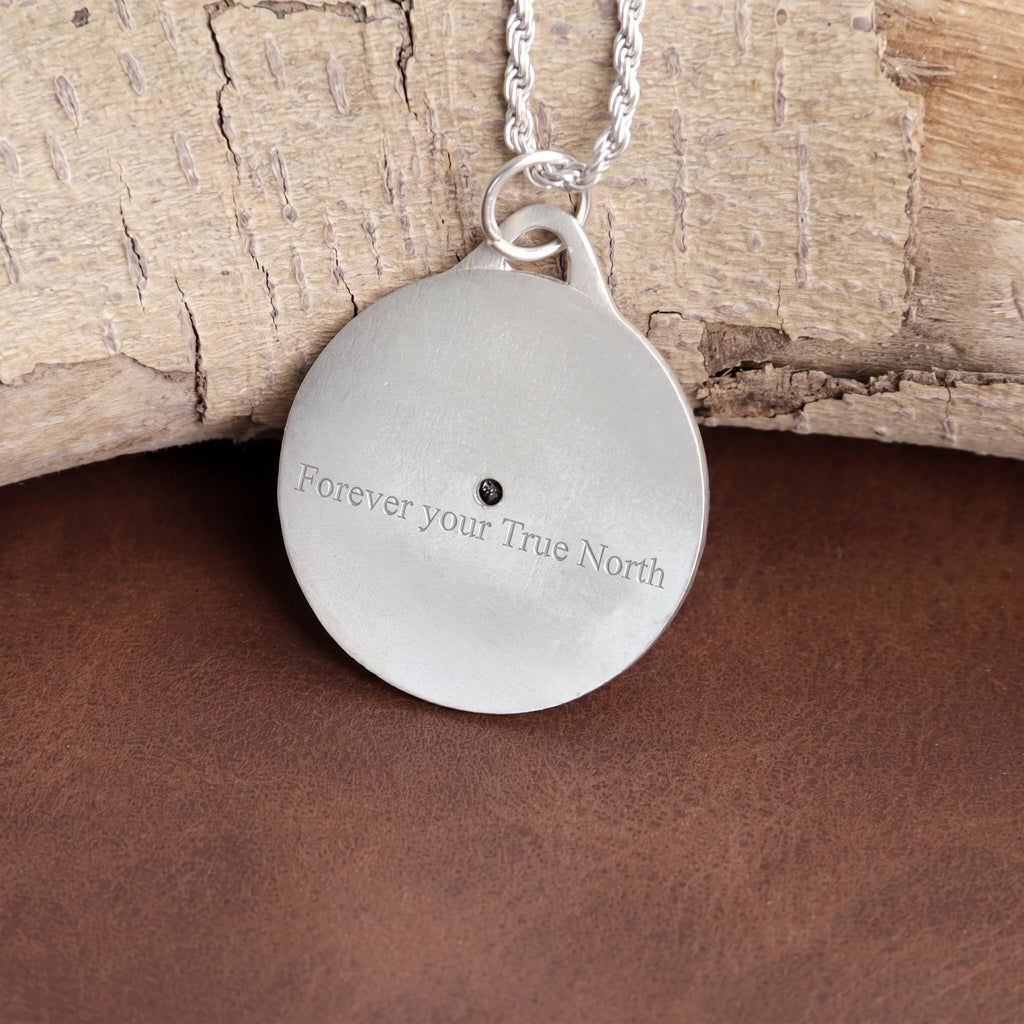 925 Sterling Silver Engravable Compass Pendant Guiding Your Journey In Timeless Style