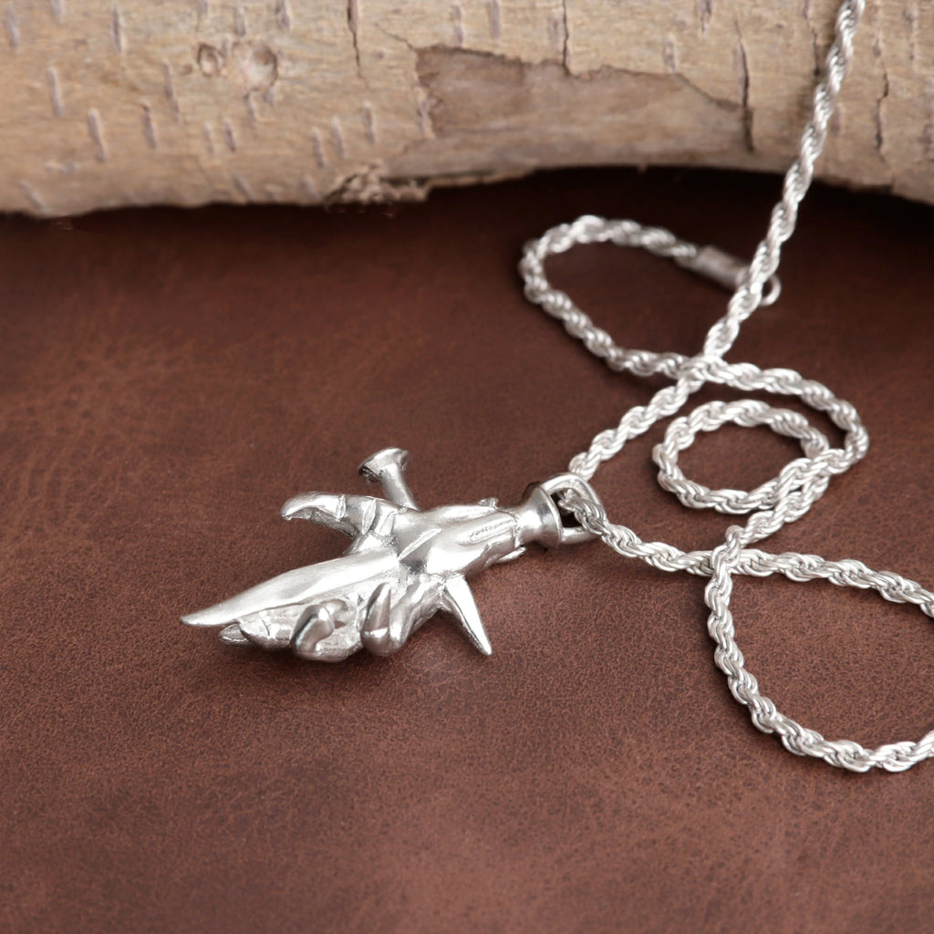 925 Sterling Silver Holy Nail Crucifixion Hand Pendant Bearing His Eternal Sacrifice