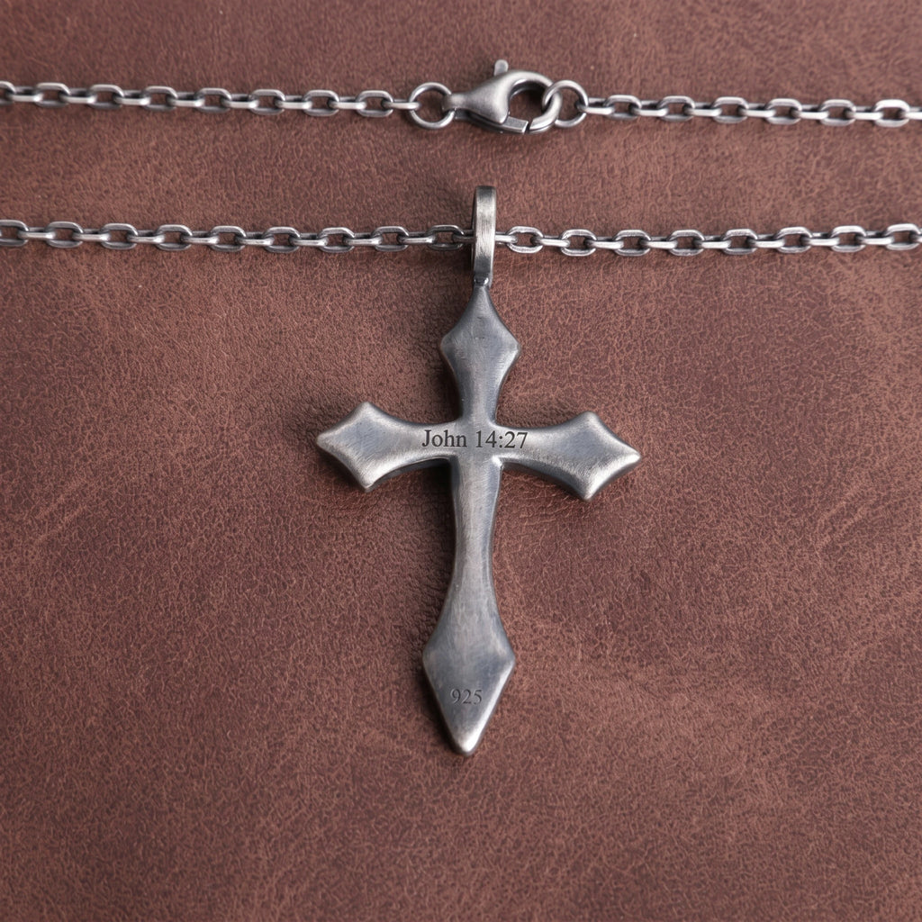 Custom 925 Sterling Silver Spearhead Cross Pendant Shielding Your Soul In Holy Faith