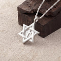 925 Sterling Silver Star of David Cross Durable Custom Engravable Necklace