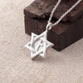 925 Sterling Silver Star of David Cross Durable Custom Engravable Necklace