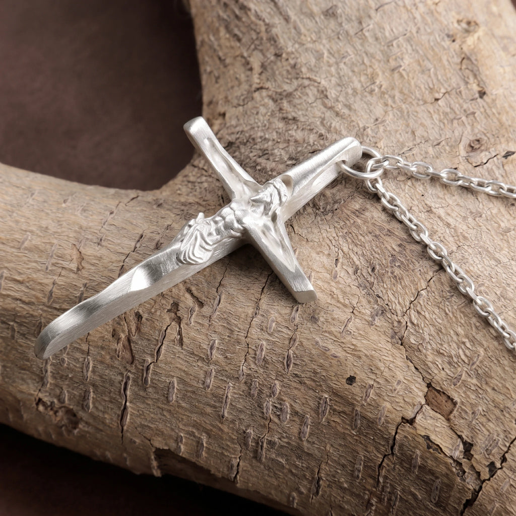 Personalized 925 Silver Papal Crucifix Pendant Timeless Faith Necklace