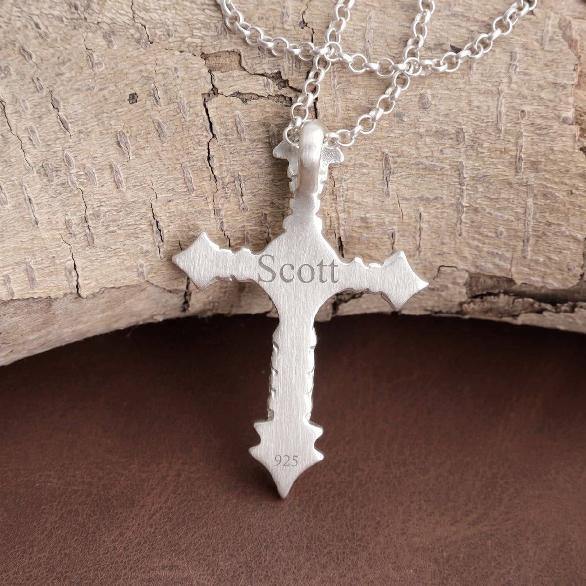 925 Sterling Silver Engravable Skull Cross Pendant Guarding Your Faith In Divine Light