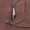 Personalized 925 Sterling Silver Spike Blade Pendant Long Lasting Necklace