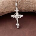 Custom 925 Sterling Silver Royal Crown Cross Pendant Exalting Christs Eternal Kingdom