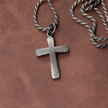 Custom 925 Sterling Silver Domed Cross Pendant for Unshakable Faith and Divine Peace