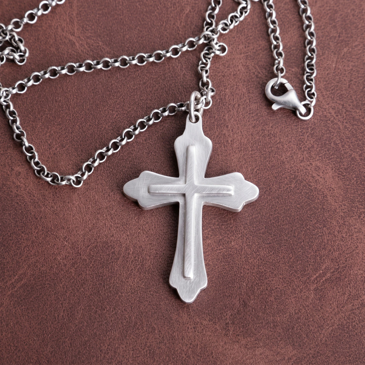 Custom 925 Sterling Silver Trinity Cross Pendant for Sacred Grace & Holy Salvation