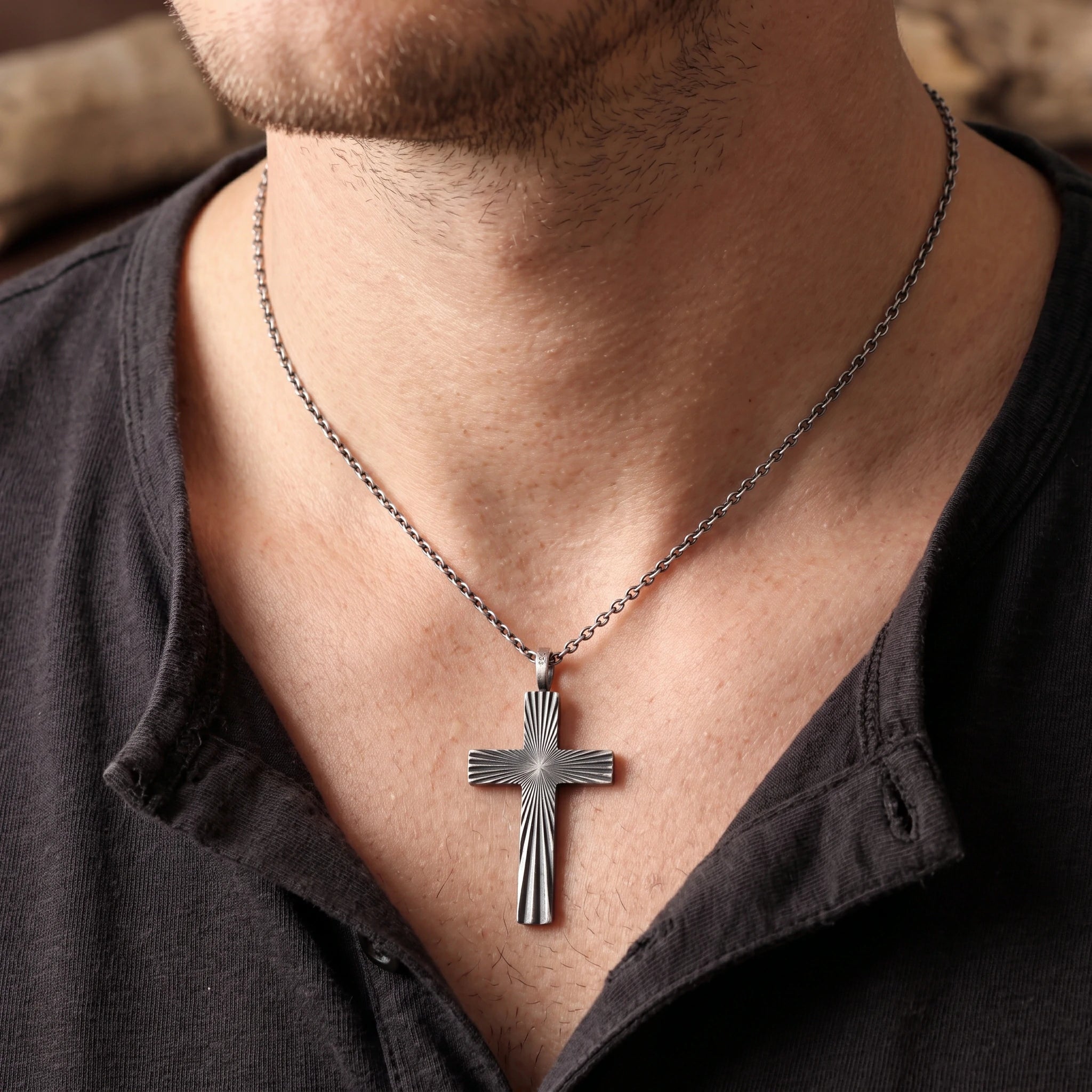 Radiant 925 Sterling Silver Cross Necklace for Divine Light & Everlasting Faith