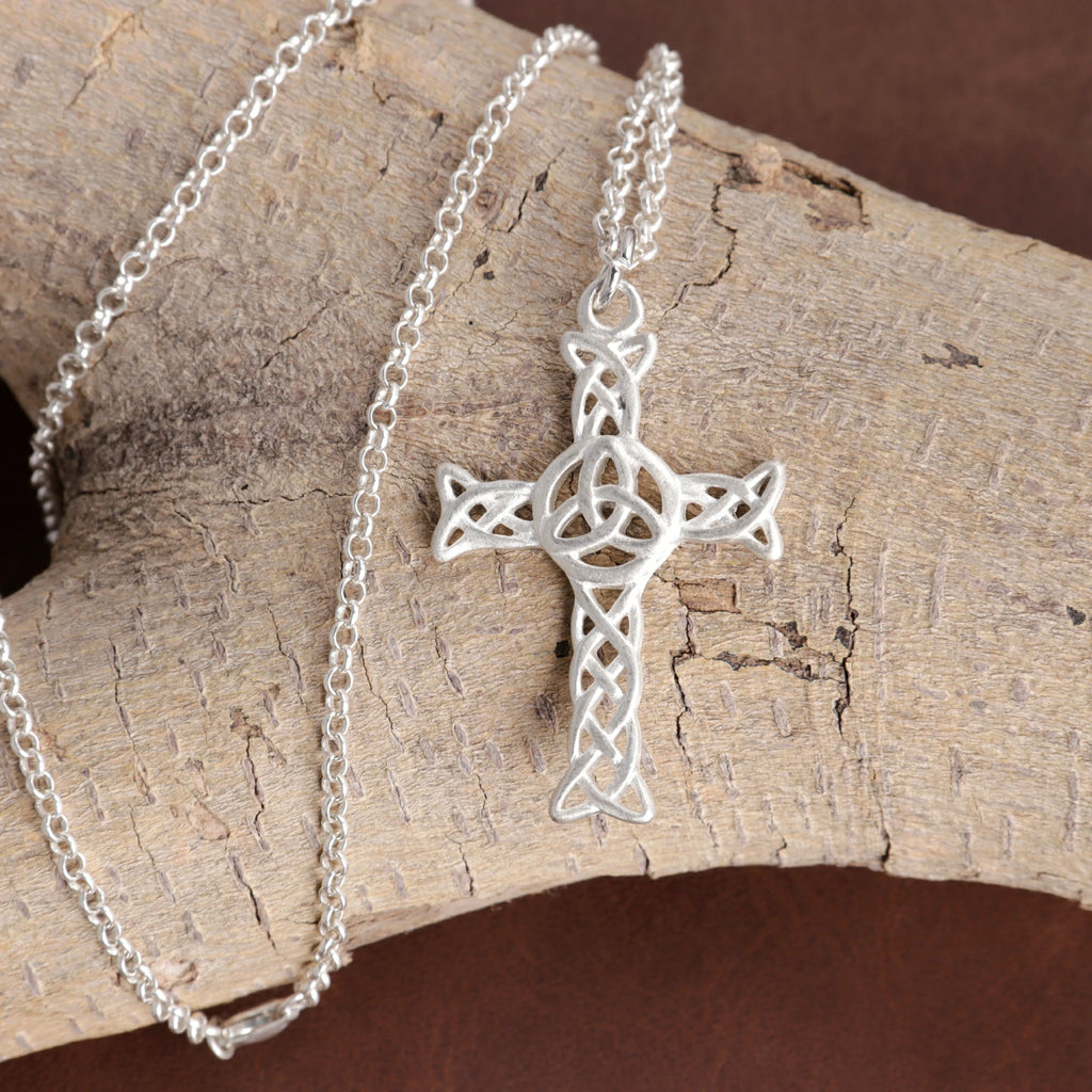 925 Sterling Silver Celtic Cross Pendant for Divine Grace & Eternal Protection