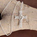925 Sterling Silver Celtic Cross Pendant for Divine Grace & Eternal Protection