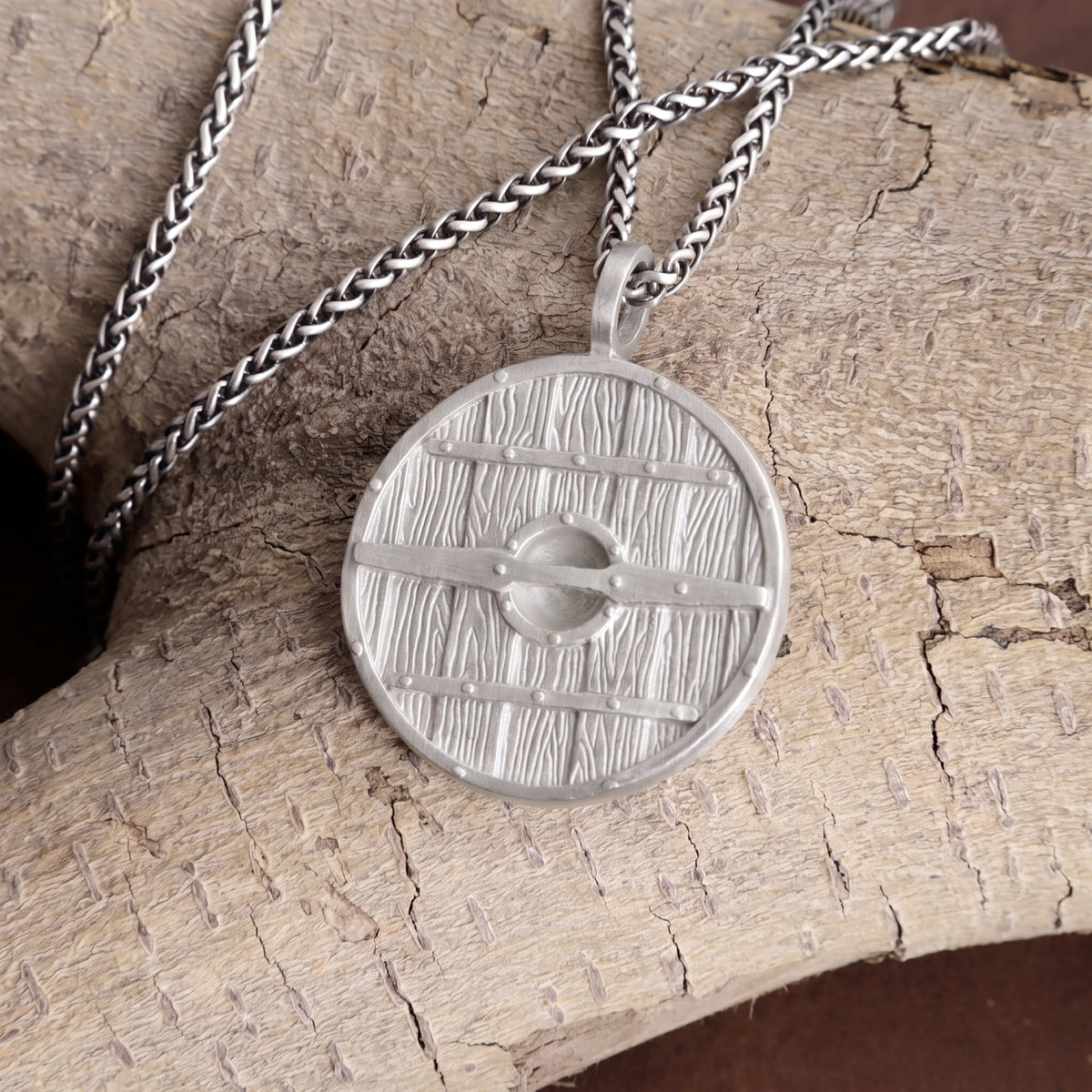 925 Sterling Silver Viking Shield Pendant Offering Rugged Strength And Timeless Style