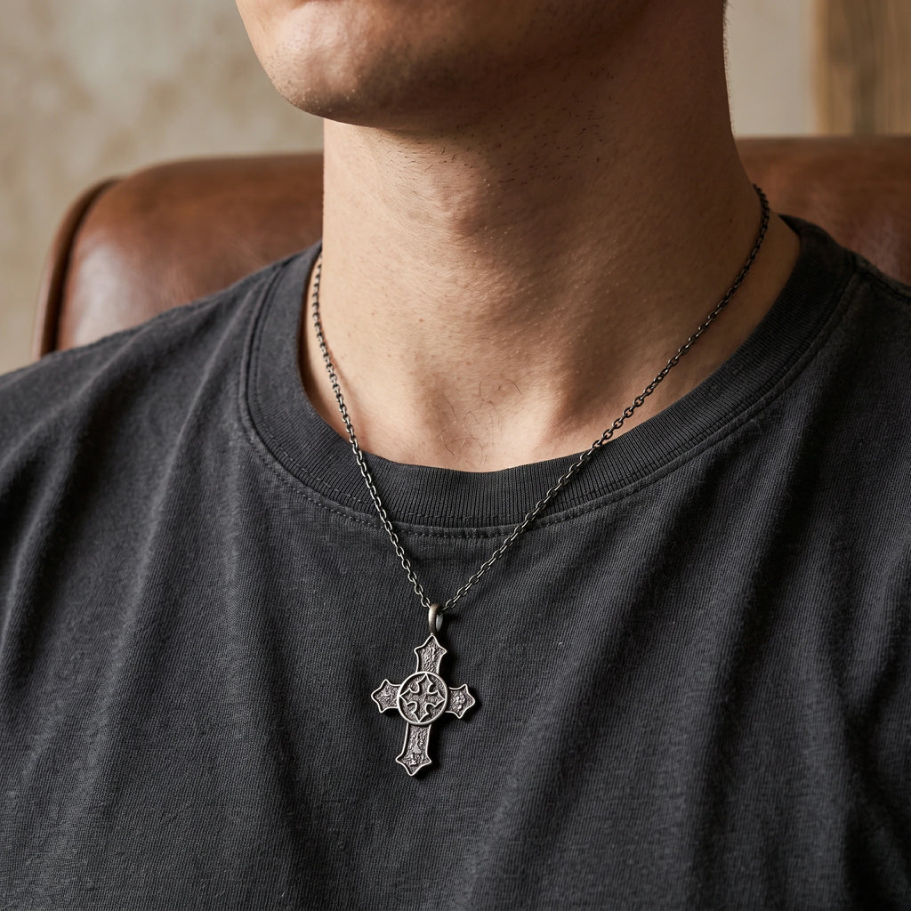 Custom 925 Sterling Silver Celtic Cross Pendant Enclosing Your Heart In Eternal Holy Light