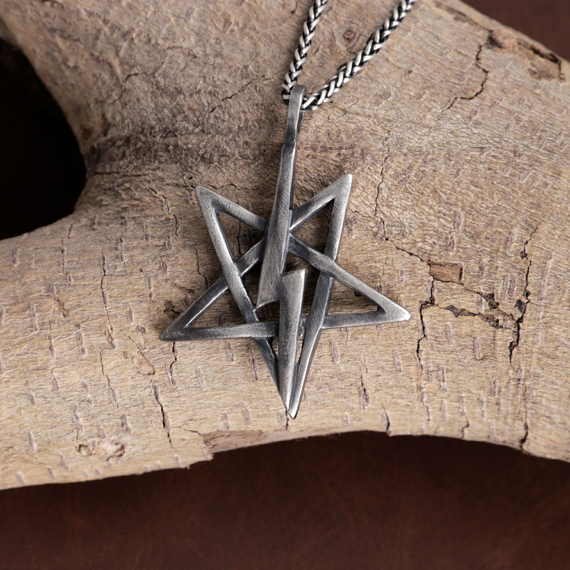 925 Sterling Silver Star Lightning Pendant for Bold Ambition and Inner Spark