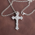 Custom 925 Sterling Silver Baroque Cross Pendant Enfolding Your Soul In Heavenly Grace