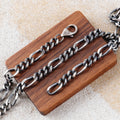 925 Sterling Silver Figaro Chain Necklace for Men and Women