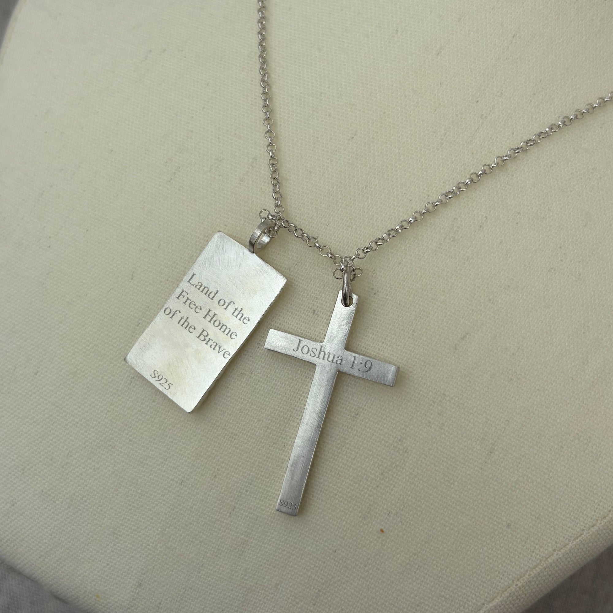 Sovereign Wings Radiant Cross, Solid 925 Sterling Silver Faith & Freedom Necklace