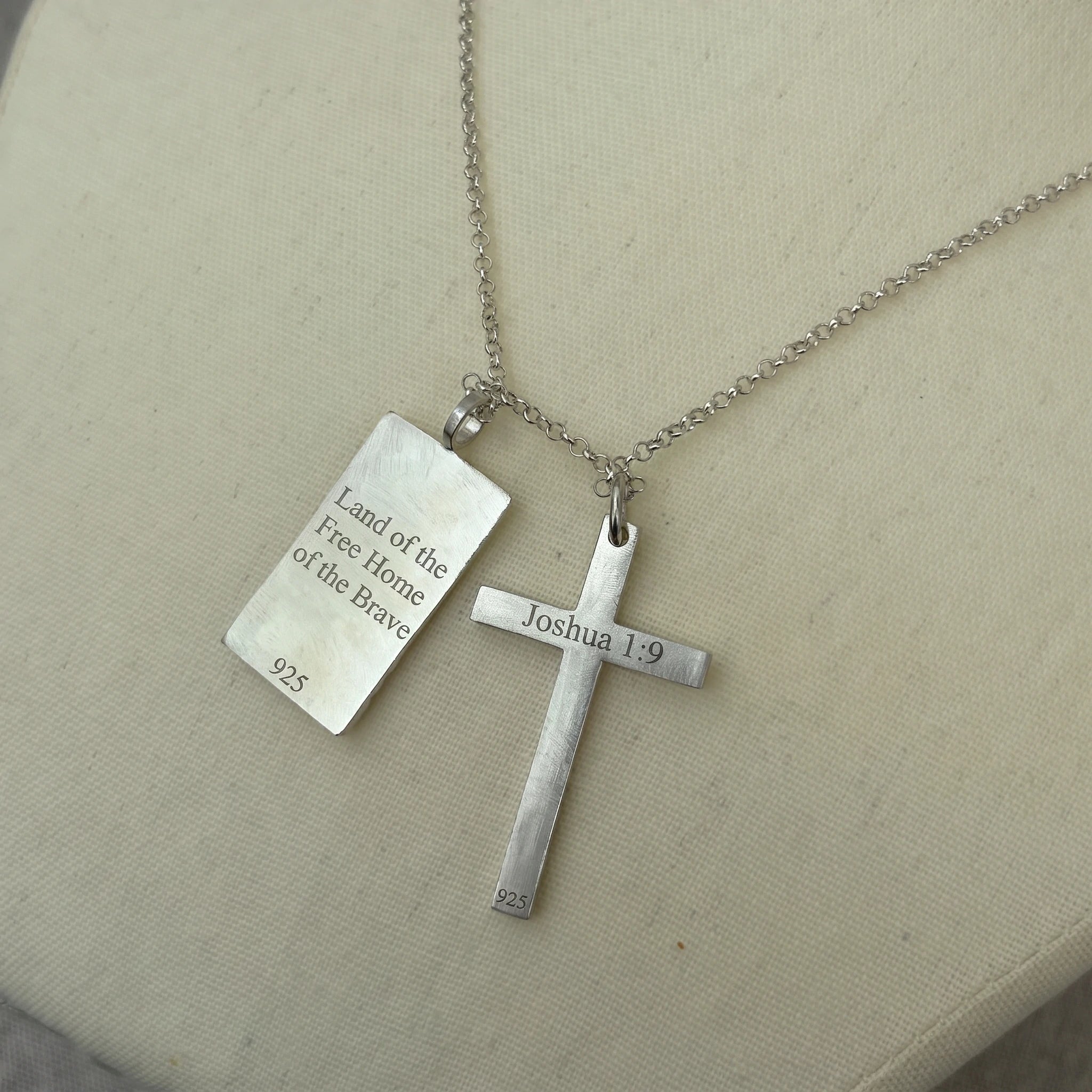 Sovereign Wings Radiant Cross, Solid 925 Sterling Silver Faith & Freedom Necklace