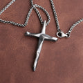 925 Sterling Silver Engravable Beveled Cross Pendant Blessed In Heavenly Salvation