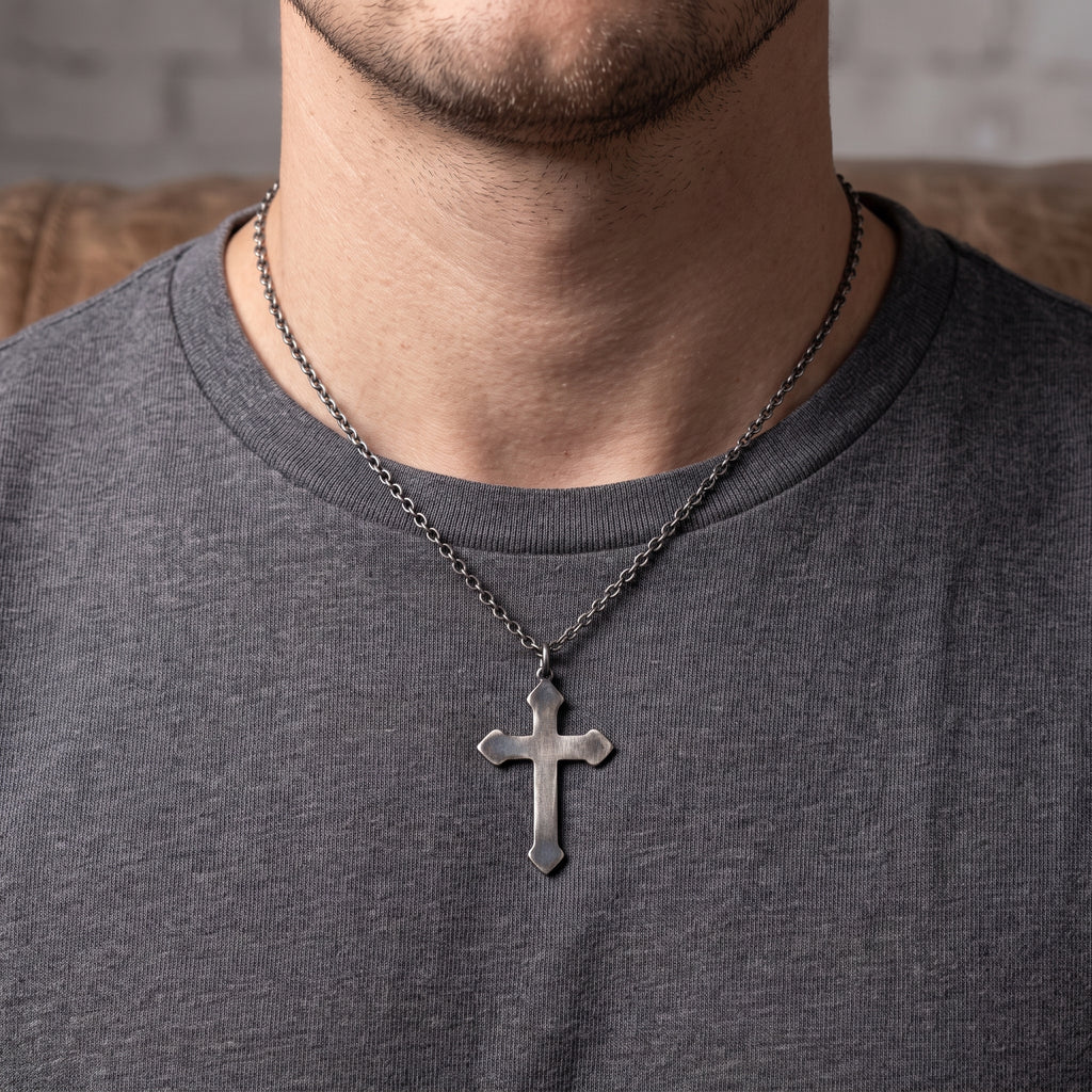 Custom Engraved 925 Sterling Silver Cross Pendant for Everlasting Devotion