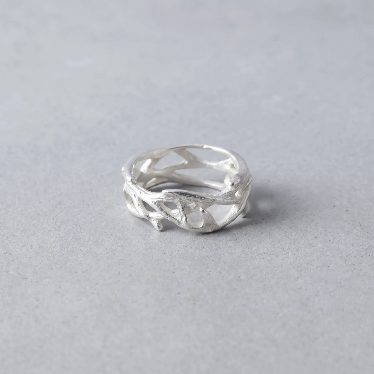 925 Sterling Silver Thorn Ring, Gothic Crown of Thorns Band Jewelry