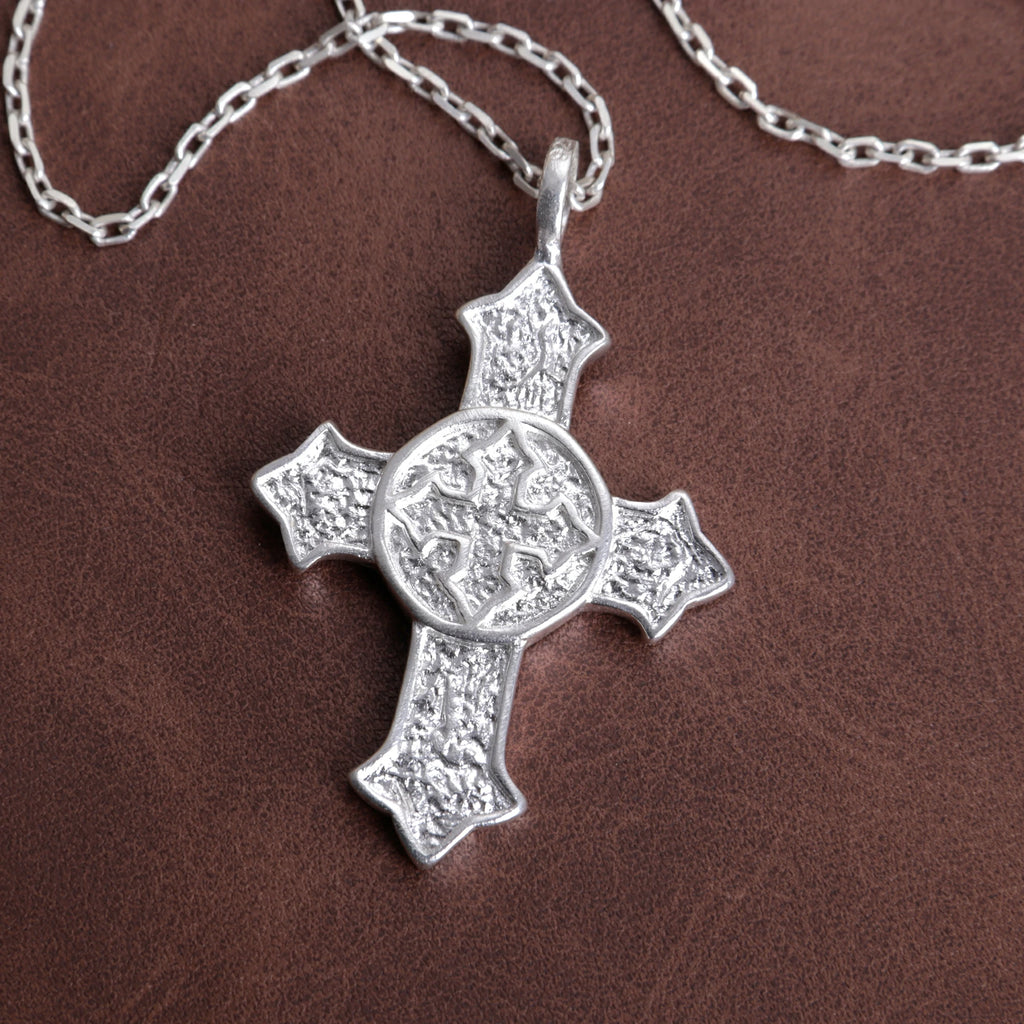 Custom 925 Sterling Silver Celtic Cross Pendant Enclosing Your Heart In Eternal Holy Light