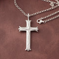Custom 925 Sterling Silver Hammered Cross Pendant Offering Sacred Grace And Living Water