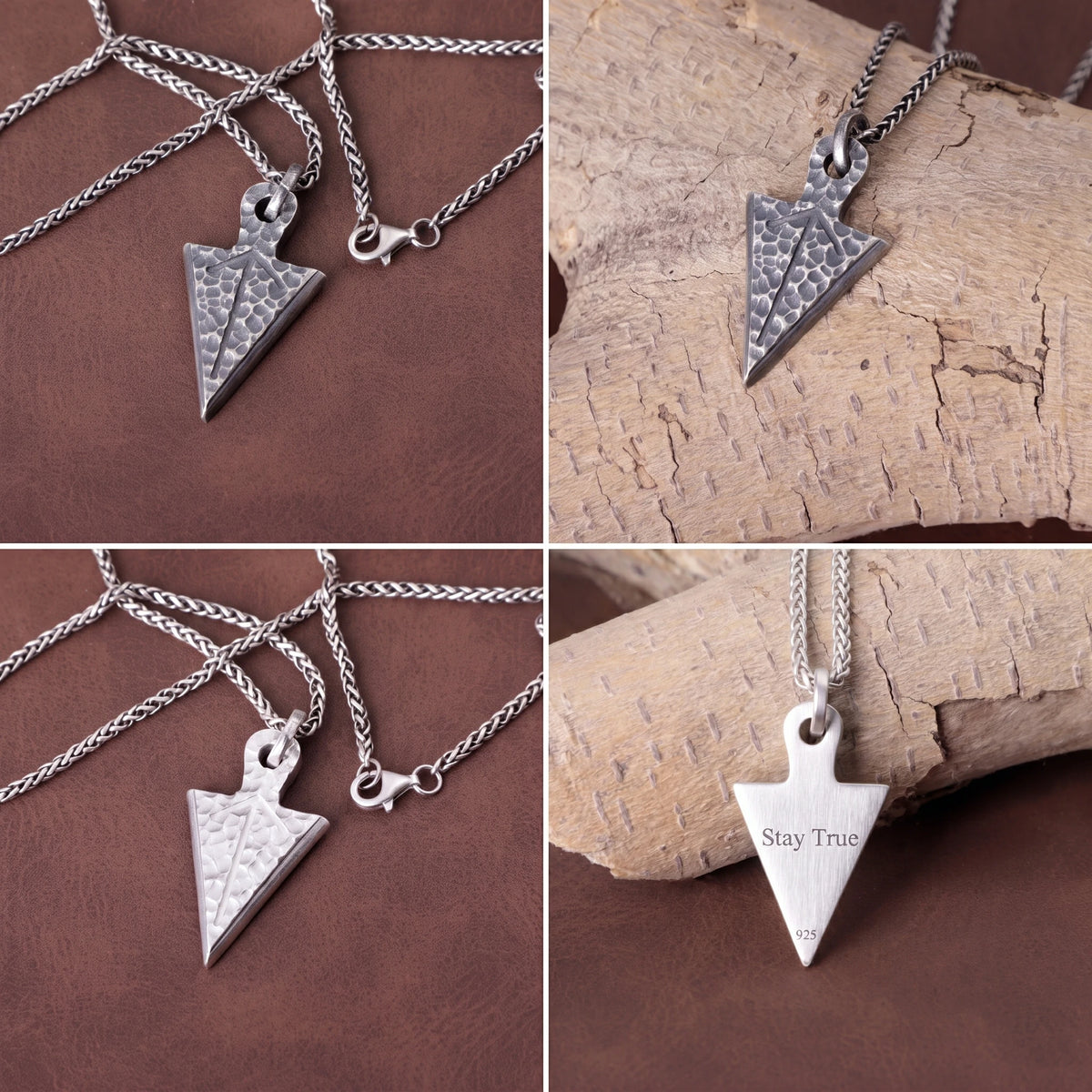 925 Sterling Silver Norse Arrowhead Pendant Channeling Raw Power And Focus
