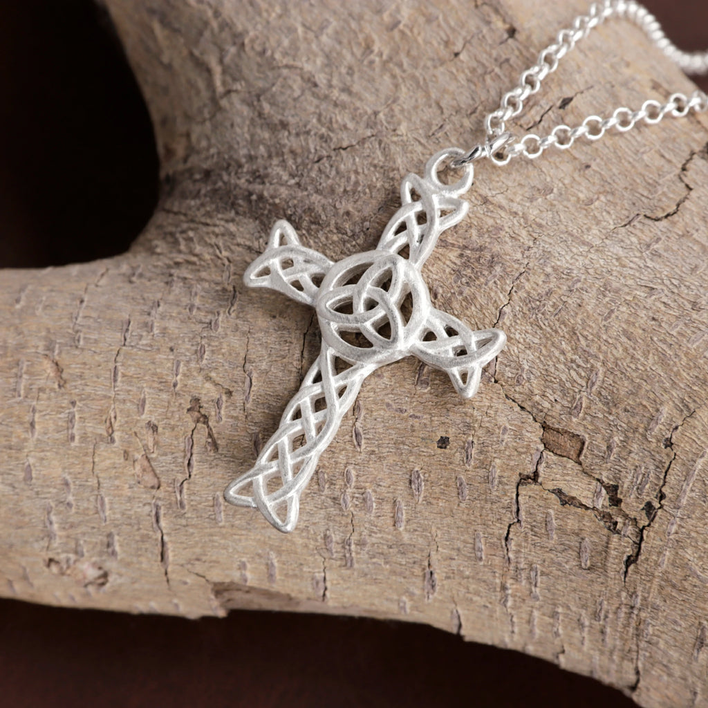 925 Sterling Silver Celtic Cross Pendant for Divine Grace & Eternal Protection