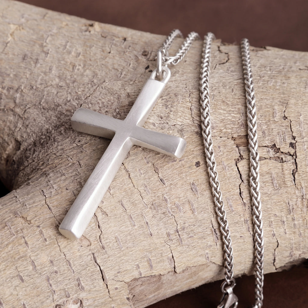 925 Sterling Silver Engravable Twisted Cross Pendant Anchored In Divine Grace