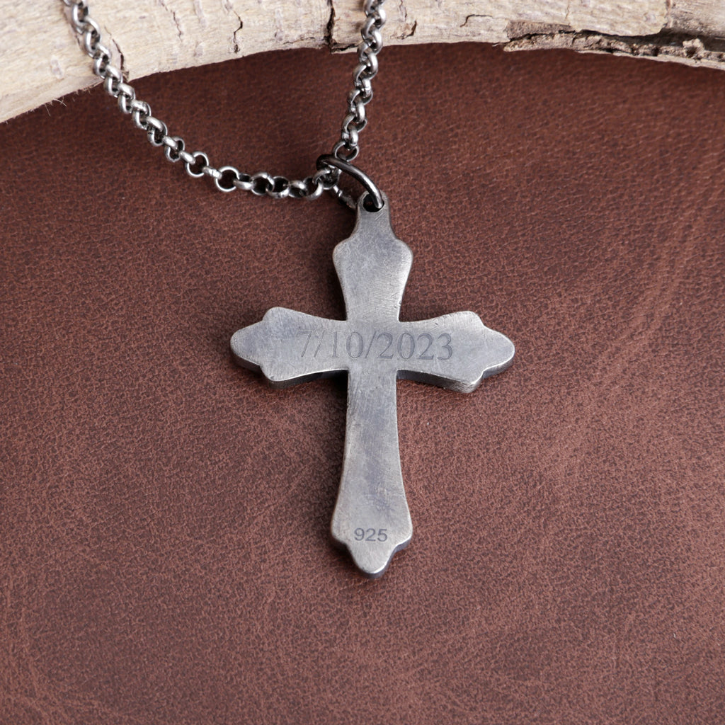 Custom 925 Sterling Silver Trinity Cross Pendant for Sacred Grace & Holy Salvation