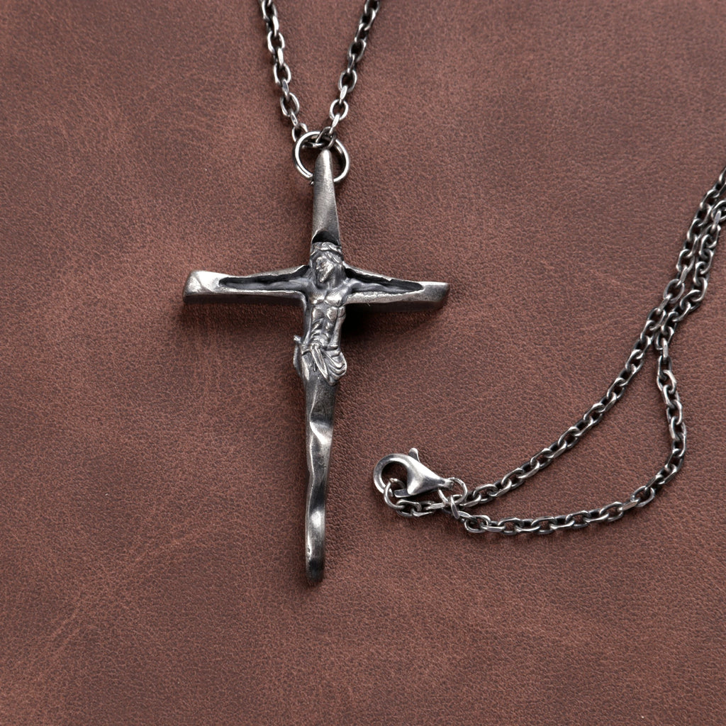 Personalized 925 Silver Papal Crucifix Pendant Timeless Faith Necklace