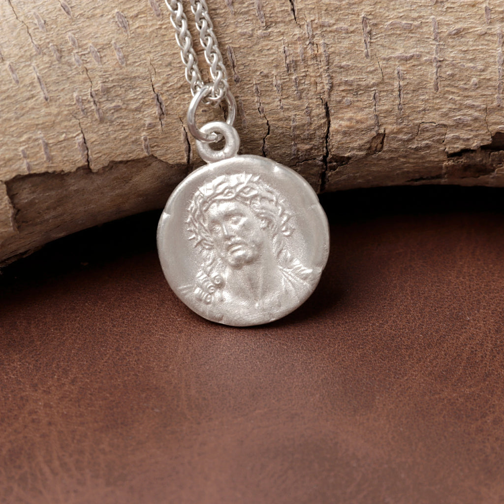 Custom 925 Sterling Silver Jesus Medallion for Sacred Grace & Holy Protection