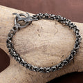 Heavy 925 Sterling Silver Byzantine Chain Bat Wing Clasp Lifetime Wear Bracelet